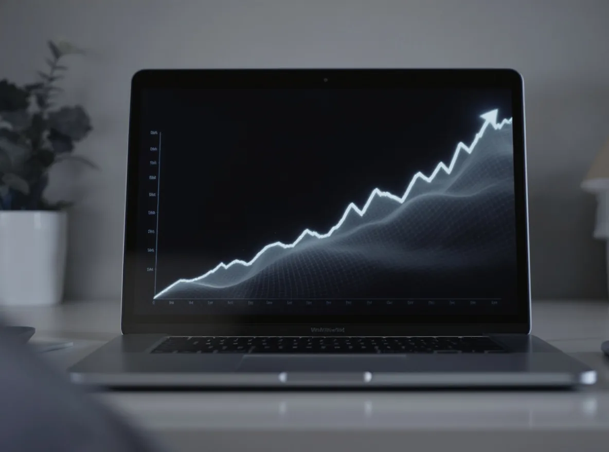 A monthly SEO report on screen showing enquiries and organic traffic rather than keyword rankings, the way a South African agency should report results